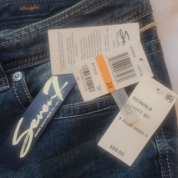Seven7 Straight Jeans Plus 24W Bling - Picture 3 of 11